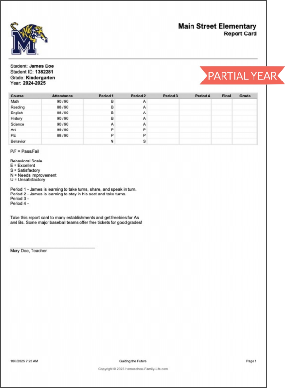 HSL Report Cards